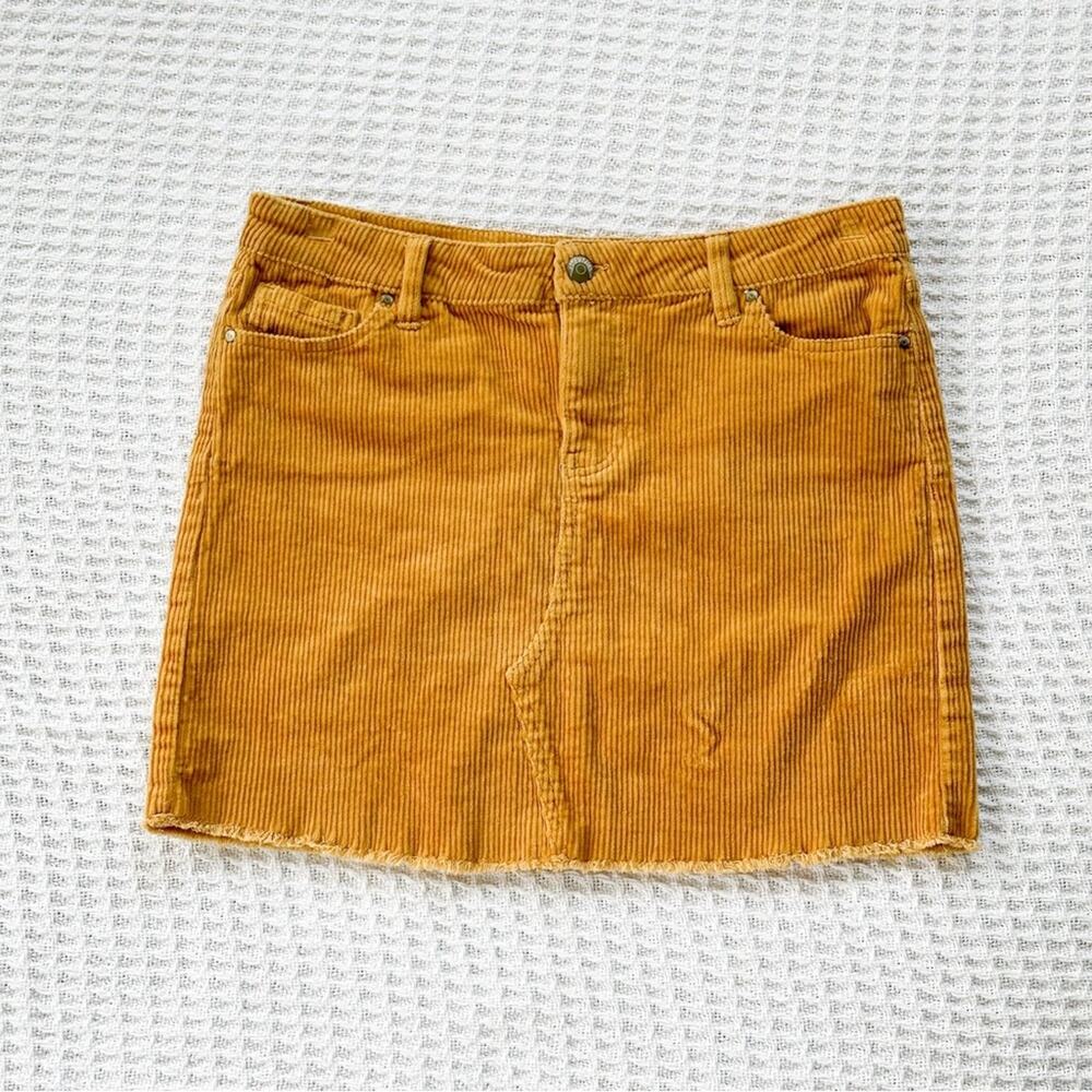 Blue Spice Women's Yellow Corduroy Skirt Size 9 (large) Fall Capsule Wardrobe